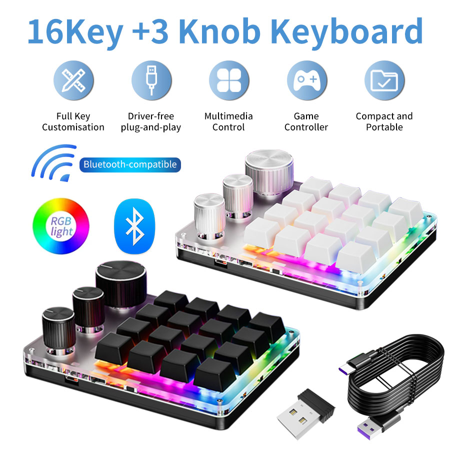Bluetooth Trackpad - Wireless Bluetooth Programming Macro Custom 16Key